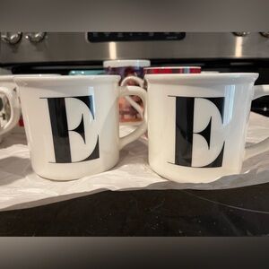 New Pottery Barn Alphabet ‘E’ ceramic coffee/tea mug, #1